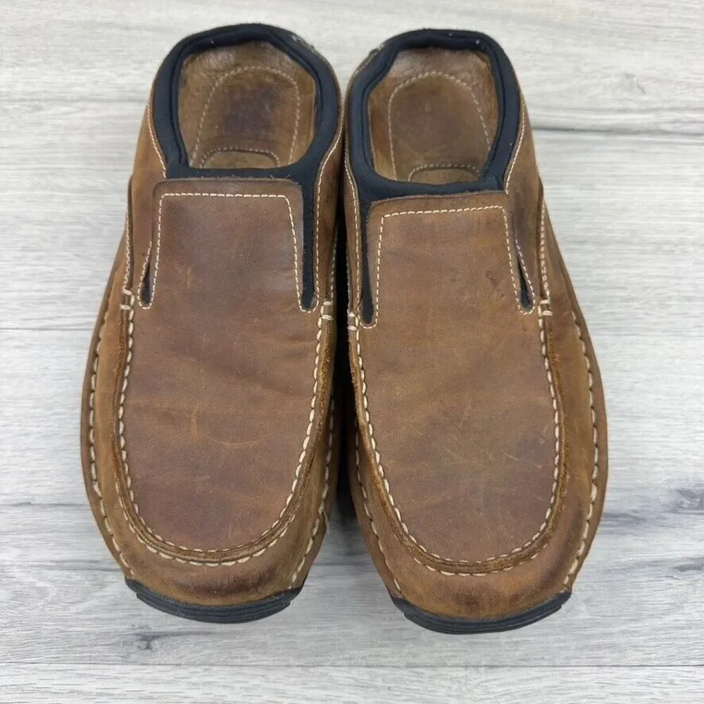 red wing slip on loafers mens 7.5 brown leather shoes‎